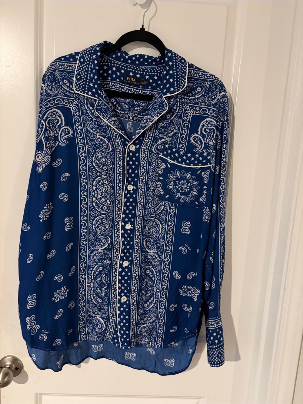 Polo by Ralph Lauren Royal Blue Paisley Bandana Button-Up Shirt